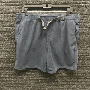 Roark Revival Navy Blue Fleece Shorts Mens Large Webbing Belt Cargo Pocket RB350